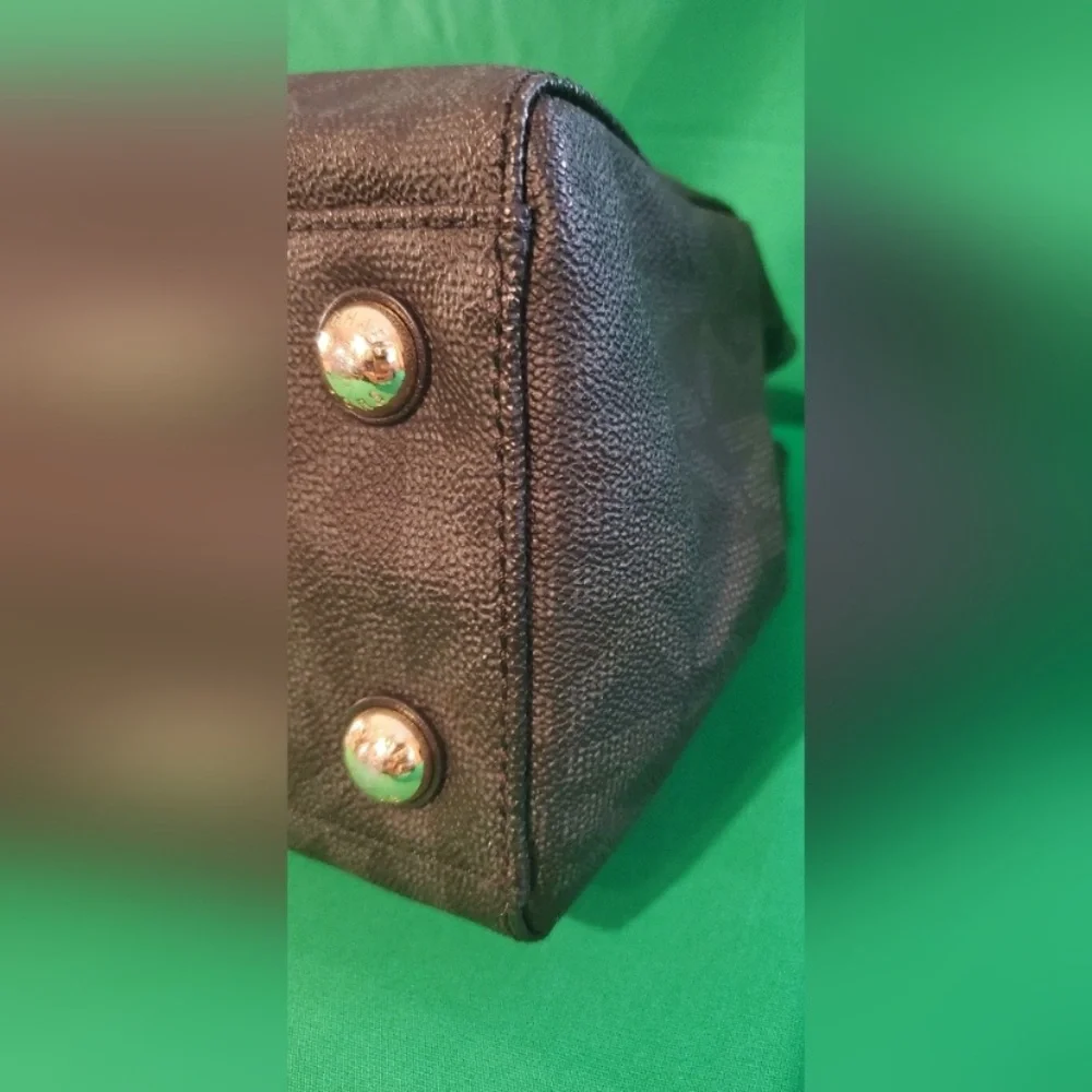 Michael Kors Cynthia Saffiano Leather Logo Satchel Tote Crossbody Bag - Picture 15 of 15